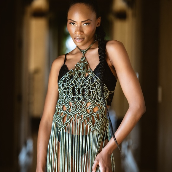 Handmade Macramé Rope Dress Festival - Picture 10 of 16